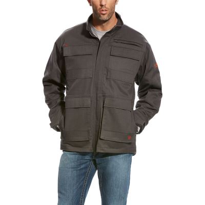 Ariat Work: FR Canvas Stretch Chaquetas Hombre - Gris Oscuro (WHBPJ4913)